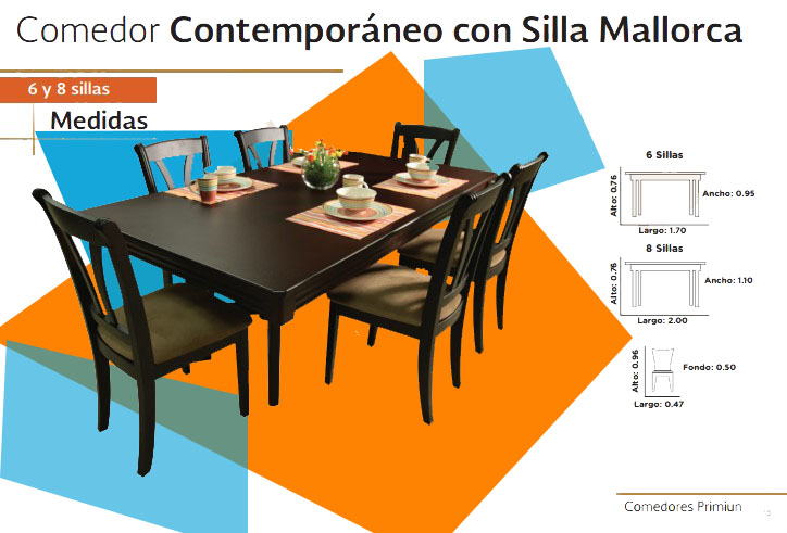 8 Comedor Contemporàneo con Silla Mallorca